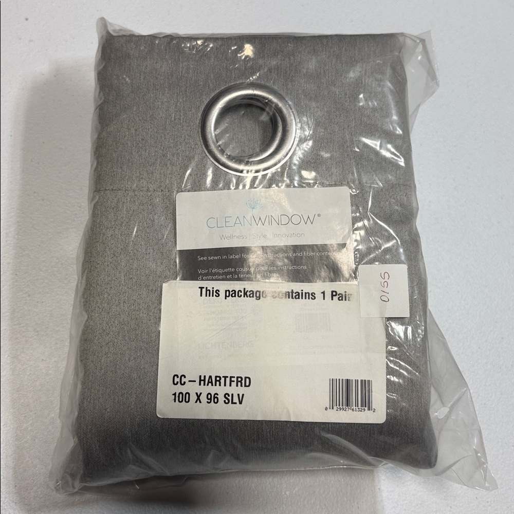 Clean Window Gray Blackout Curtain 1 Panel 100” x 96 Brand New